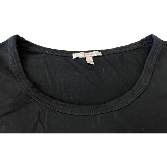 JODIFL LONG SLEEVE PULL-OVER KNIT TOP, WOMENS, L, BLACK WITH MULTICOLOR SEQUENCE - Picture 2 of 11